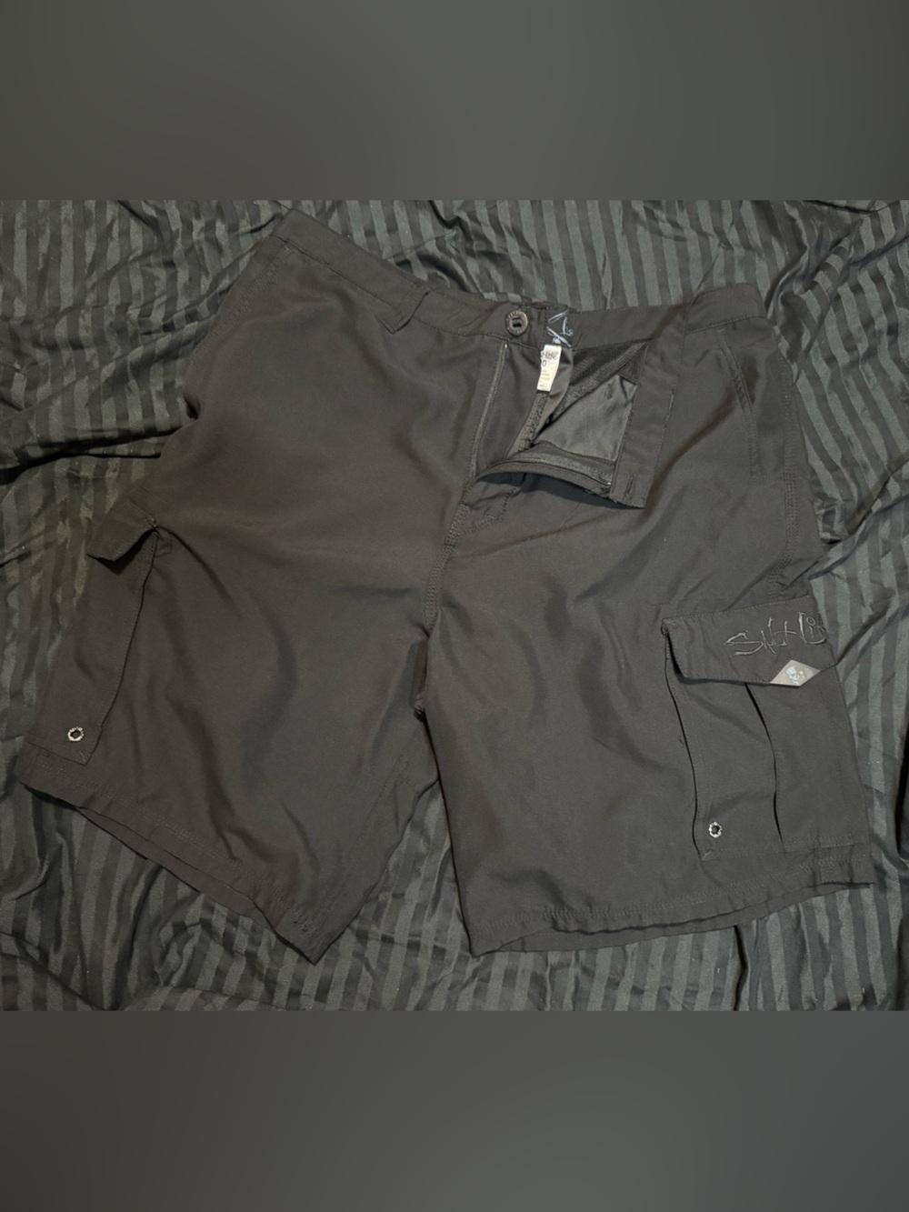 Salt Life Black Performance Fishing Shorts